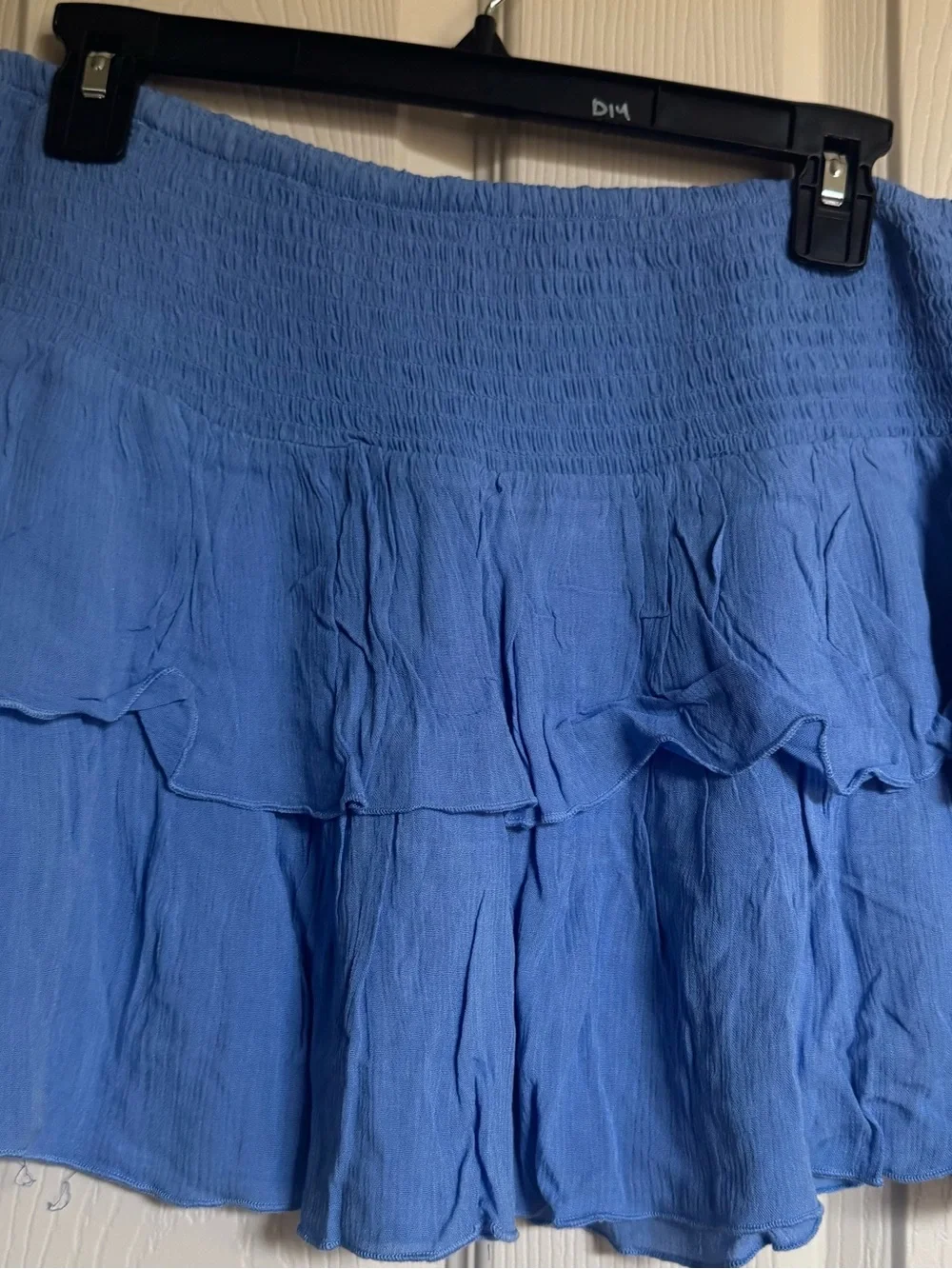 NWT Love Tree Blue Tiered Ruffle Mini Skirt, Various Sizes